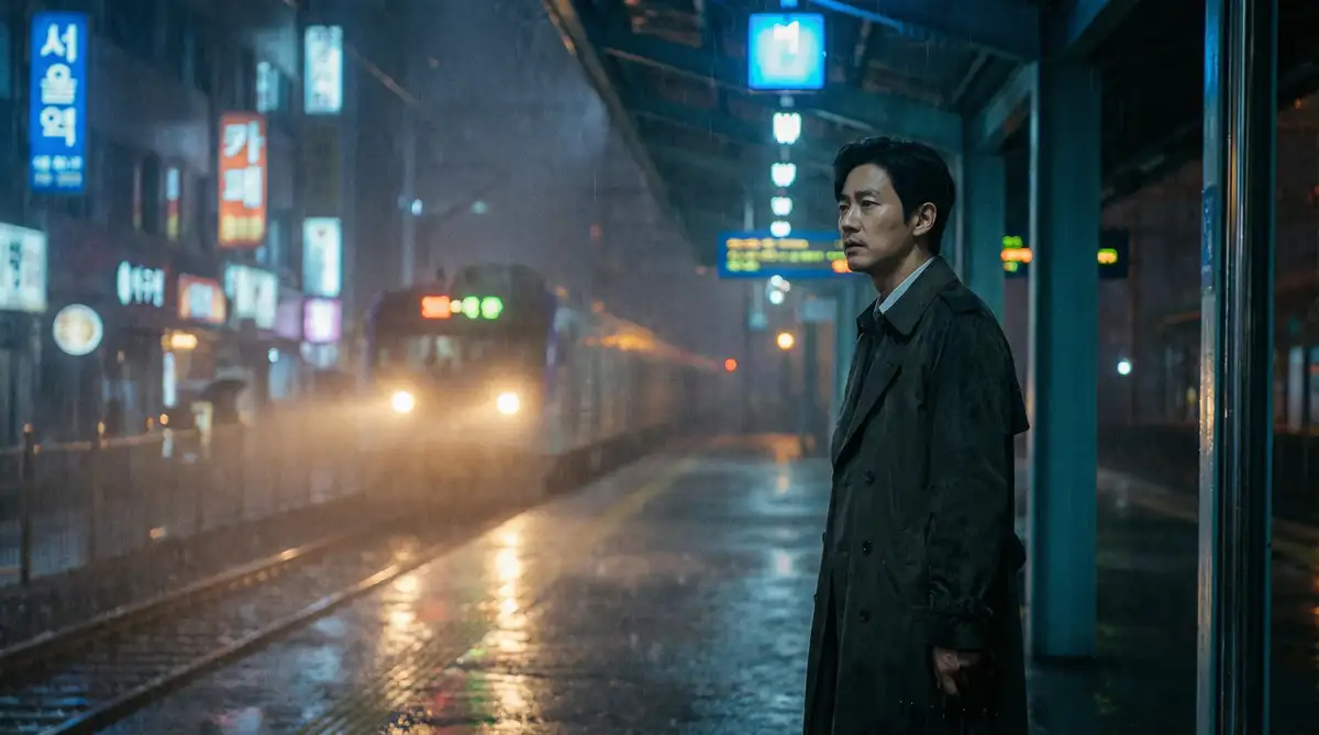 韩国伦理电影经典场景 - 雨夜车站，寸止 馆藏影像